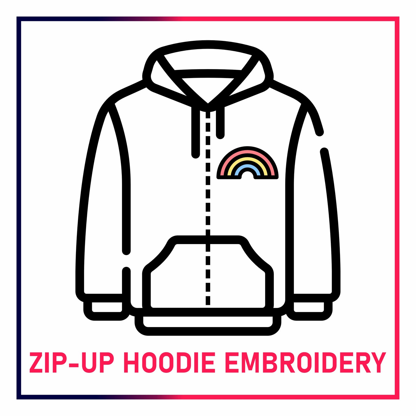 ZIP-UP HOODIE EMBROIDERY